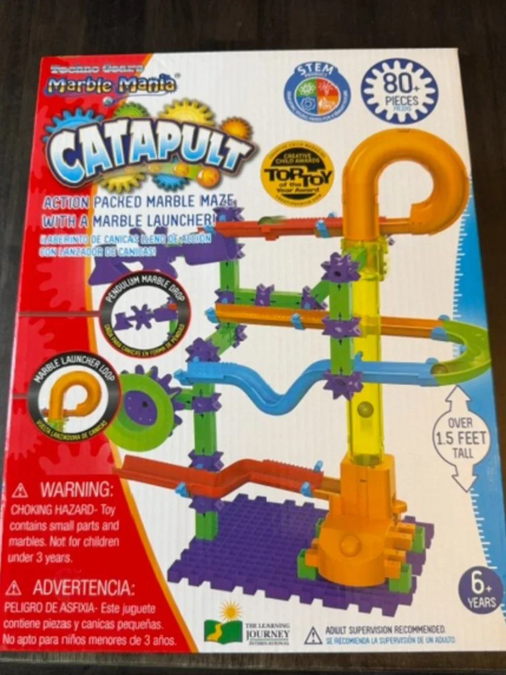 NEW Techno Gears Marble Mania Catapult Marble Maze Stem Top Toy of Year